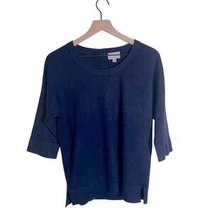 PURE COLLECTION cashmere back button quiet luxury classic sweater 10